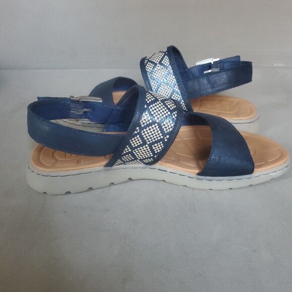 BOC Jorunn Navy Blue Strappy Fabric Upper Slingback Sandals Size 9M - Picture 4 of 12